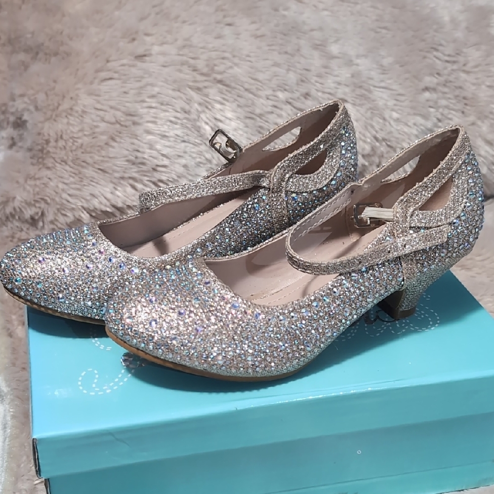 Kids Rhinestone Mary Jane Heels